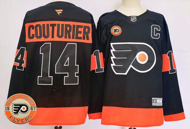 Men Philadelphia Flyers #14 Couturier Black Fanatics 2025 NHL Jersey style 1->philadelphia flyers->NHL Jersey